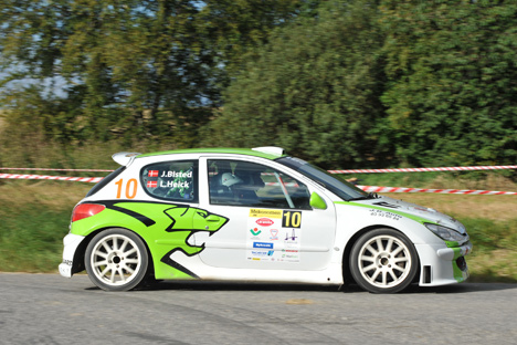 Jesper Bisted og Leif Heick fik en god start i Caramba Rally, men løb så ind i problemer.
